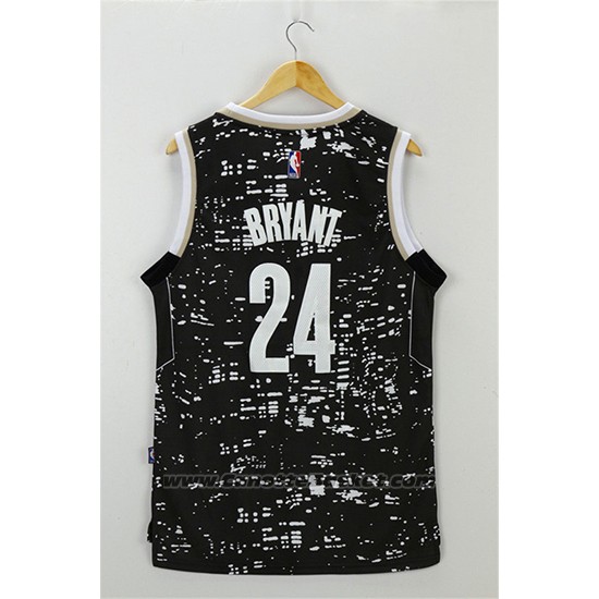 Maglia Luci Della Citta Los Angeles Lakers Kobe Bryant #24 Nero